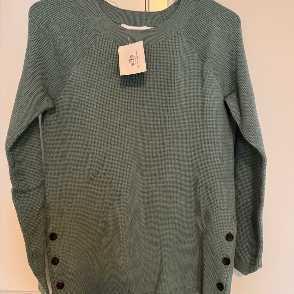 Staccato Green Crew Neck Sweater Relaxed Fit